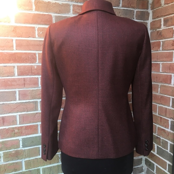 NWOT Red/Gray Wool Double Breasted Jacket Sz6P - Picture 4 of 8